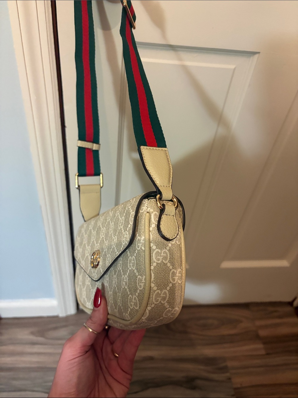 Gucci ophidia pochette in beige and oatmeal supreme - Picture 10 of 11